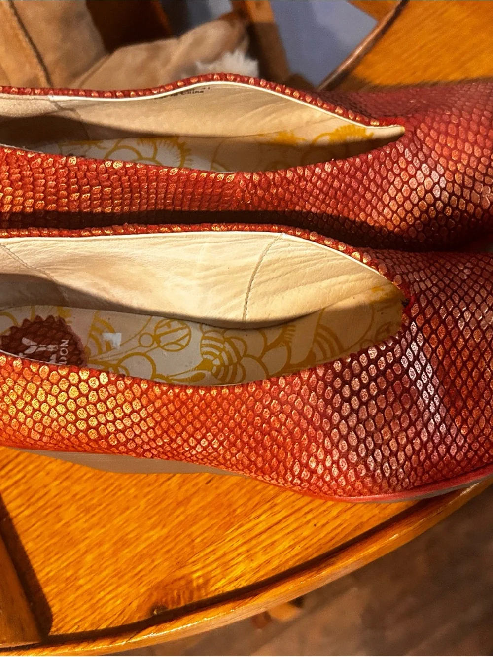 Fly London yaz metallic burnt orange 9.5/41